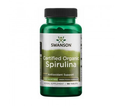 Certified Organic Spirulina 500 mg (180 tabs)