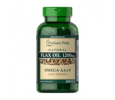 Flax Oil 1200 mg Omega - 3, 6 & 9 (200 softgels)