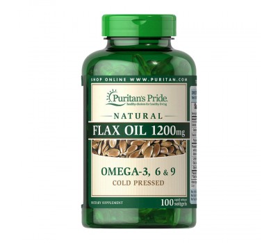 Flax Oil 1200 mg Omega 3-6-9 (100 softgels)