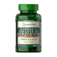 Flaxseed & Cod Liver Oil (100 softgels)