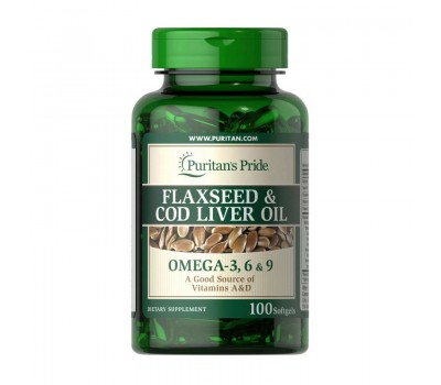 Flaxseed & Cod Liver Oil (100 softgels)