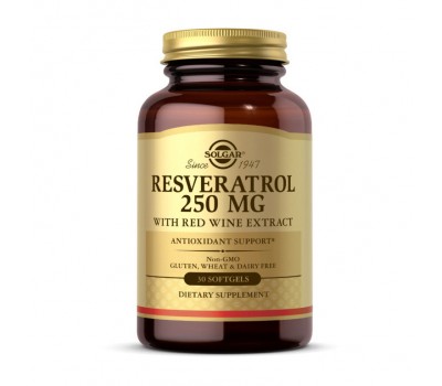 Resveratrol 250 mg with Red Wine Extract (30 softgels)
