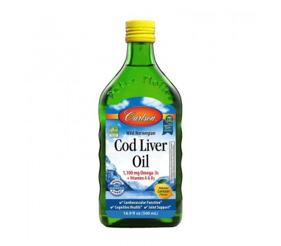 Cod Liver Oil 1100 mg Omega-3s + Vitamins A & D3 (500 ml)