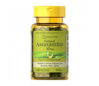 Natural Astaxanthin 10 mg (60 softgels)