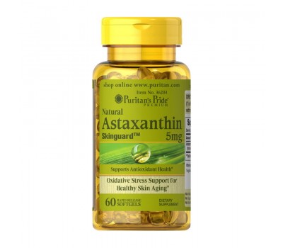 Natural Astaxanthin 5 mg (60 softgels)