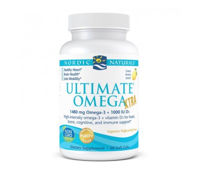 Ultimate Omega Xtra 1480 mg Omega-3 + D3 (60 softgels)
