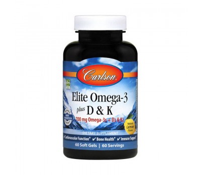 Elite Omega-3 700 mg plus D3 & K2 (60 softgels)