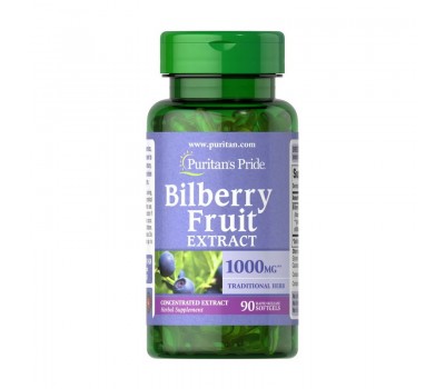 Bilberry Fruit Extract 1000 mg (90 softgels)