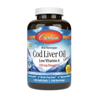 Cod Liver Oil Low Vitamin A 230 mg Omega-3s (150 softgels)