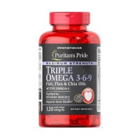 Max. Str. Triple Omega 3-6-9 Fish, Flax & Chia (120 softgels)