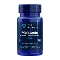 Melatonin 3 mg 6 Hour Timed Release (60 veg tabs)