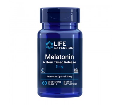 Melatonin 3 mg 6 Hour Timed Release (60 veg tabs)