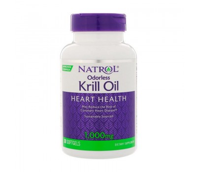 Odorless Krill Oil Heart Health 1000 mg (30 softgels)
