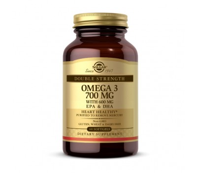 Omega 3 700 mg with 600 mg EPA & DHA (60 softgels)