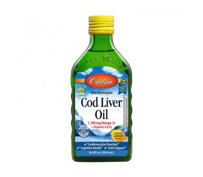 Cod Liver Oil 1100 mg Omega-3s + Vitamins A & D3 (250 ml)