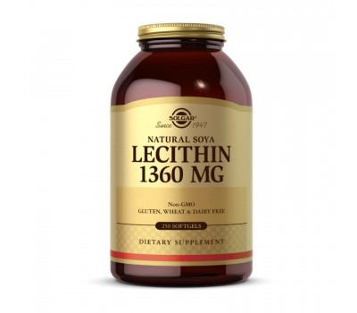 Lecithin 1360 mg Natural Soya (250 softgels)