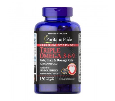 Max. Str. Triple Omega 3-6-9 Fish, Flax & Borage (120 softgels)