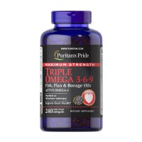 Max. Str. Triple Omega 3-6-9 Fish, Flax & Borage (240 softgels)