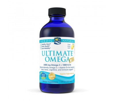 Ultimate Omega Xtra 3400 mg Omega-3 + 1000 IU D3 (237 ml)