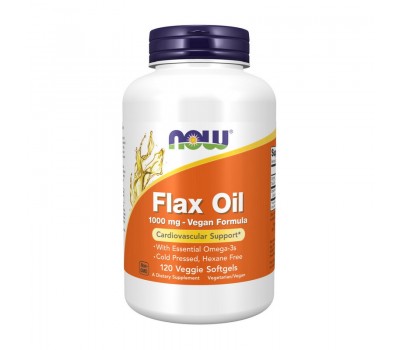 Flax Oil 1000 mg Vegan Formula (120 veg softgels)
