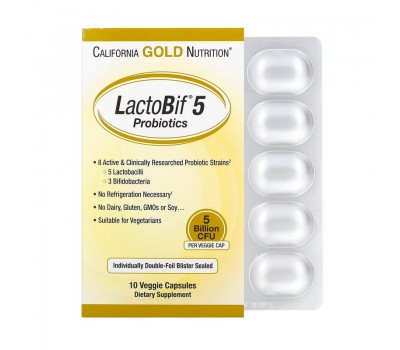 LactoBif Probiotics 5 Billion (10 veg caps)