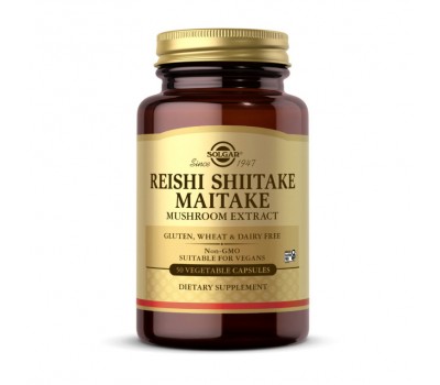 Reishi Shiitake Maitake Mushroom Extract (50 veg caps)