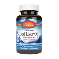 Cod Liver Oil Gems Super 1000 mg (100 softgels)