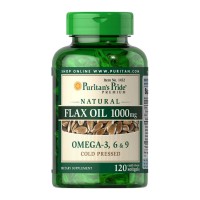 Natural Flax Oil 1000 mg Omega 3-6-9 (120 softgels)