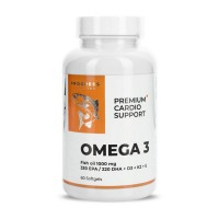 Omega 3 Premium Cardio Support + Vitamin E (60 softgels)