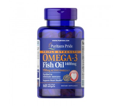 Triple Strength Omega-3 Fish Oil 1400 mg (60 softgels)