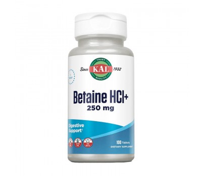 Betaine HCl+ 250 mg (100 tabs)