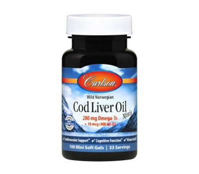 Cod Liver Oil 280 mg Omega-3s Minis (100 mini softgels)