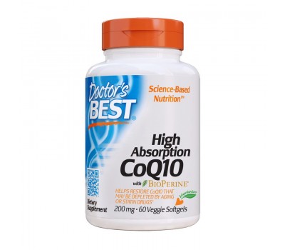 High Absorption CoQ10 200 mg with BioPerine (60 veg softgels)