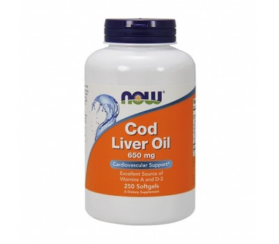 Cod Liver Oil 650 mg (250 softgels)