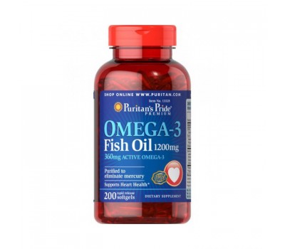 Omega-3 Fish Oil 1200 mg (200 softgelss)