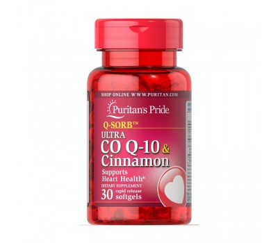 Q-SORB Ultra Co Q-10 200 mg & Cinnamon 1000 mg (30 softgels)