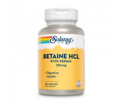 Betaine HCL with Pepsin 250 mg (180 veg caps)