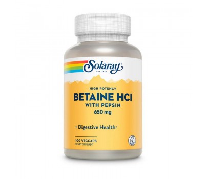 Betaine HCl with Pepsin 650 mg (100 veg caps)