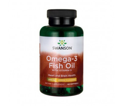 Omega-3 Fish Oil with Vitamin D (60 softgels)