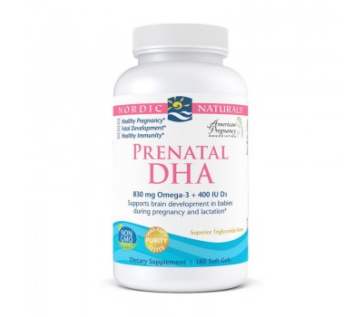 Prenatal DHA 830 mg Omega-3 + 400 IU D3 (180 softgels)