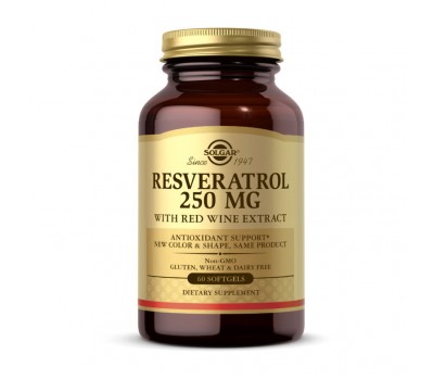 Resveratrol 250 mg with Red Wine Extract (60 softgels)